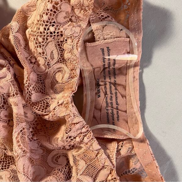 We Are HAH Comin in Haht Lace one-piece bodysuit Sz XS in Pink Nude color - Picture 3 of 6